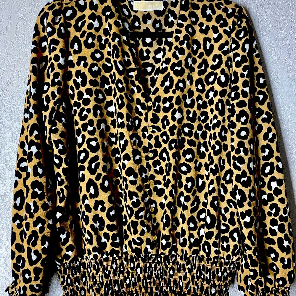 Michael Kors leopard print shirt